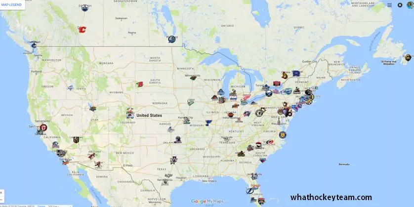 state map NHL hockey